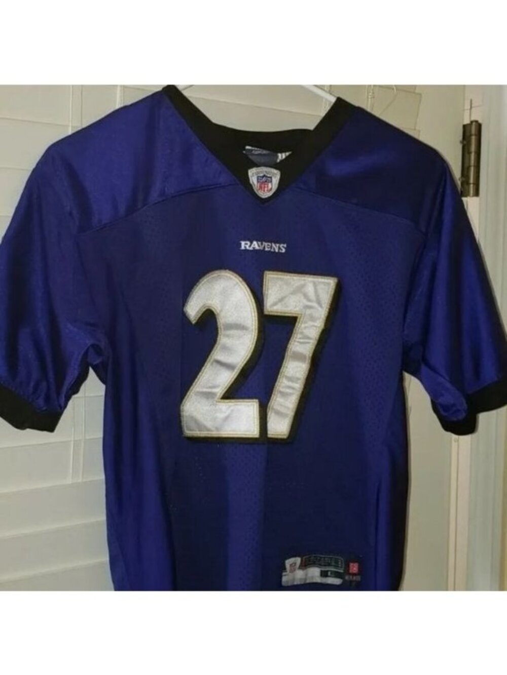 Baltimore Ravens #27 RAY RICE Reebok  Jersey Stitched YOUTH LARGE preowned